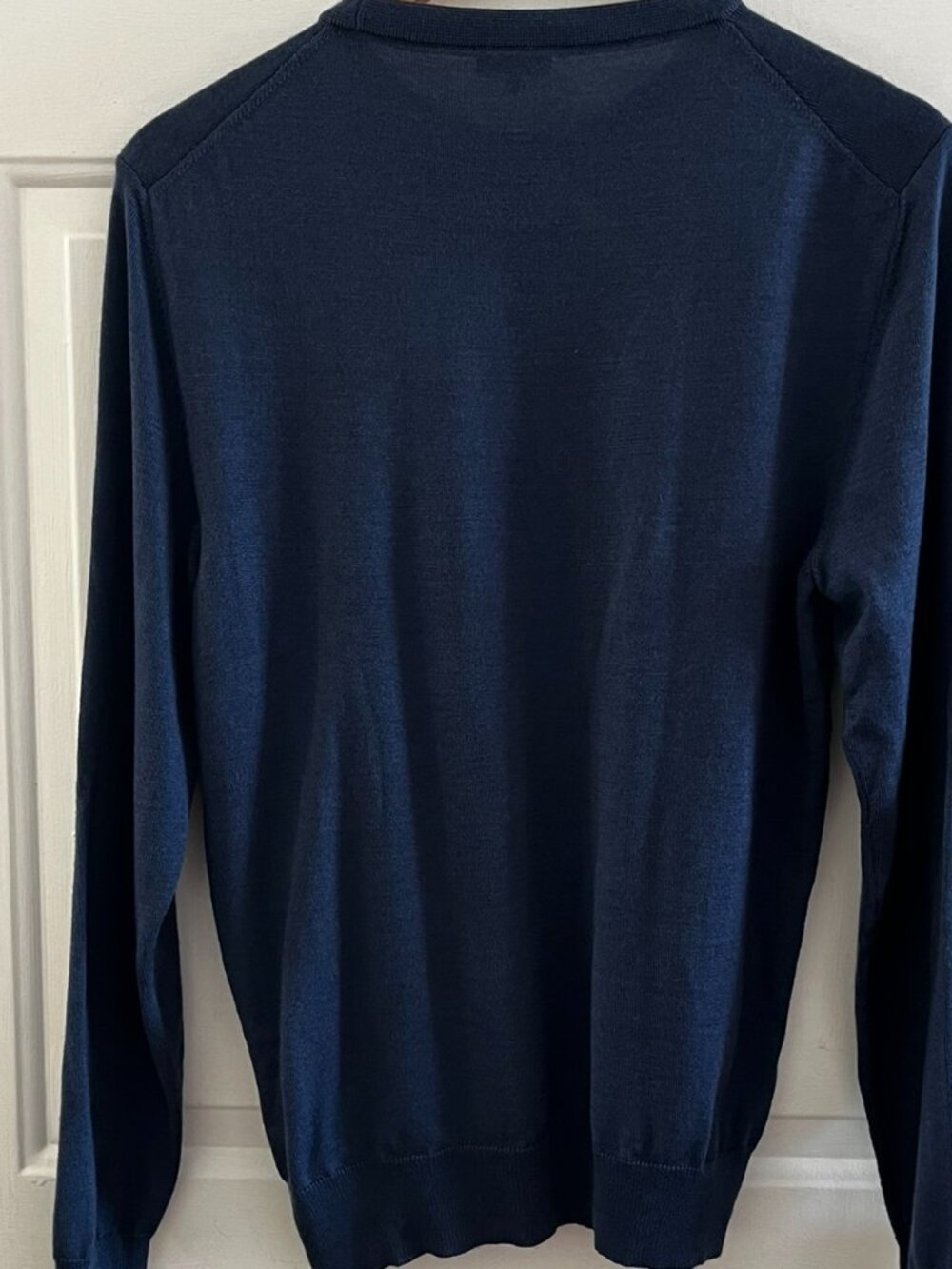 Isaia Men's Blue Cashmere/Silk/Wool Blend Pull-Over Crewneck Sweater Sz Med - Picture 7 of 10